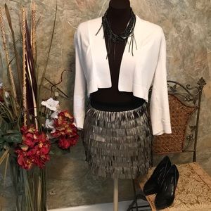 Pink soda. Skirt. S. Black metallic silver.